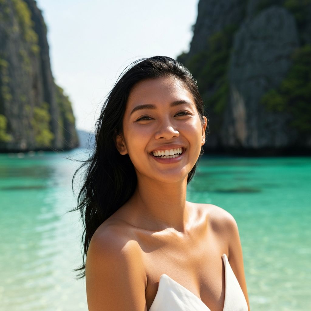 Woman at Palawan beach